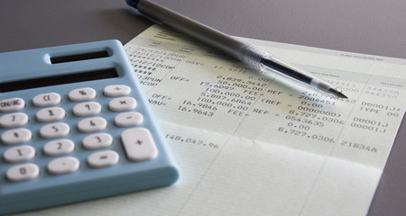 Saving Account Book and Statement from Bank for Business Finance Loan