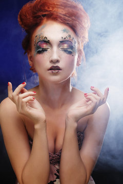 woman with artistic make-up