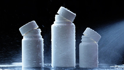 Blank Medicine Bottle / A bottle is a rigid container with a neck that is narrower than the body...