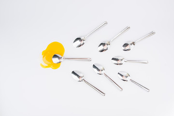 sperm into oval (spoon into egg)