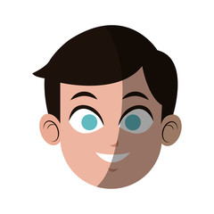 happy man cartoon icon over white background. colorful design. vector illustration