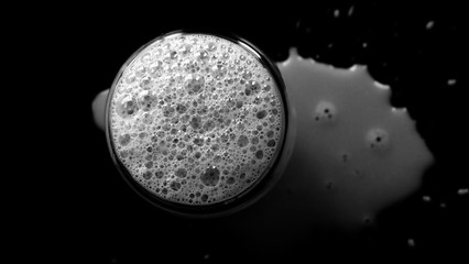 hot drink in black and white