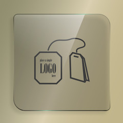 Teabag / tea bag line art icon for apps and websites