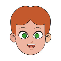 happy man cartoon icon over white background. colorful design. vector illustration