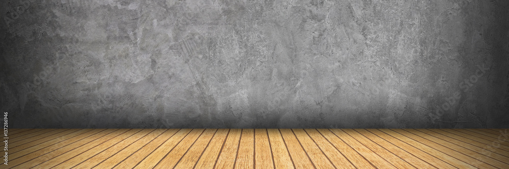 Aufkleber horizontal design on cement and wood floor for pattern