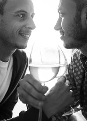 Gay Couple Love Home Concept