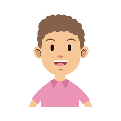 man cartoon icon over white background. colorful design. vector illustration