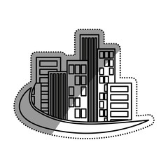 city buildings symbol icon vector illustration graphic design
