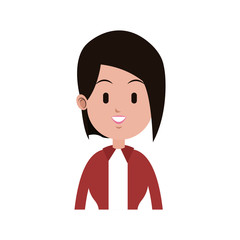 woman cartoon icon over white background. colorful design. vector illustration