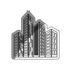 city buildings symbol icon vector illustration graphic design