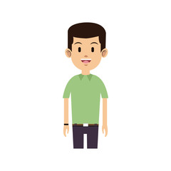 man cartoon icon over white background. colorful design. vector illustration