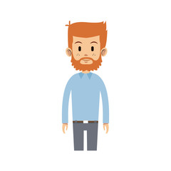 man cartoon icon over white background. colorful design. vector illustration