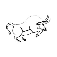 Bull stock market symbol icon vector illustration graphic design