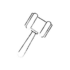 Justice gavel isolated icon vector illustration graphic design