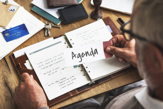Agenda Calendar Planner Urgent Concept