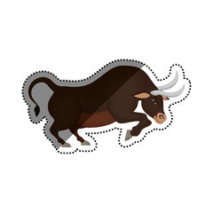 Bull stock market symbol icon vector illustration graphic design