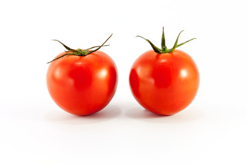 fresh red tomato isolated on white
