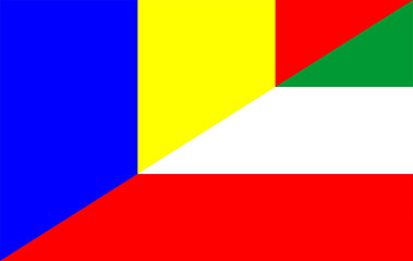 romania hungary flag