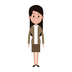 woman cartoon icon over white background. colorful design. vector illustration