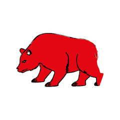 Stock market bear icon vector illustration graphic design