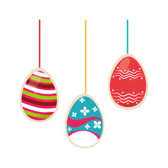 colorful Easter eggs icon design vector illustration