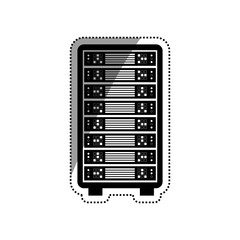 Obraz premium Database storage computer icon vector illustration graphic design
