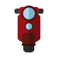 scooter motorcycle icon over white background. colorful design. vector illustration