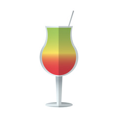 cocktail drink icon over white background. colorful design. vector illustration