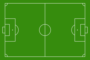 Football, soccer green field vector background