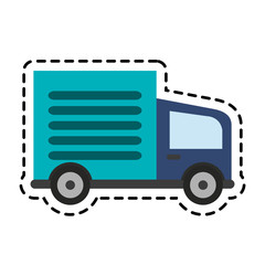 cargo truck icon over white background. colorful design. vector illustration