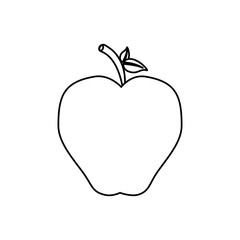 Delicious apple fruit icon vector illustration graphic design