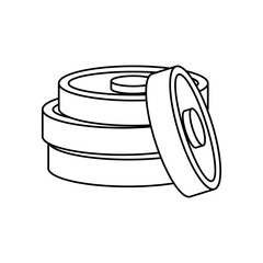 Gym weight disk icon vector illustration graphic design
