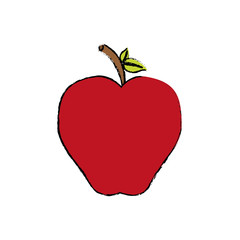 Delicious apple fruit icon vector illustration graphic design