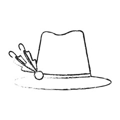 hat accessory icon over white background. vector illustration