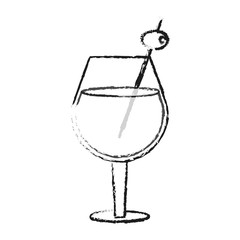 cocktail drink icon over white background. vector illustration