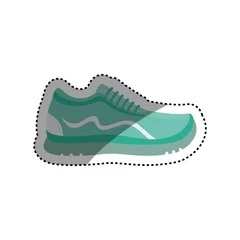Fotobehang Sport running sneaker icon vector illustration graphic design © djvstock