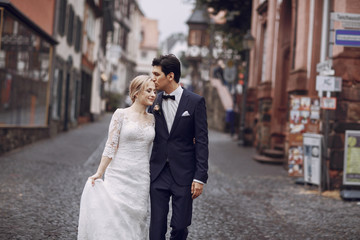 Fototapeta premium bride and groom