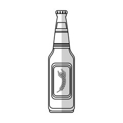 beer bottle icon over white background. vector illustration