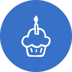 anniversary-celebration-with-one-candle icon