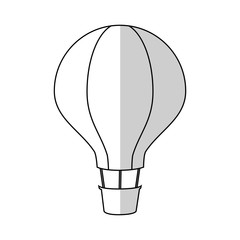 hot air balloon icon over white background. vector illustration