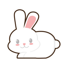 easter bunny beautiful character icon vector illustration eps 10