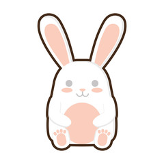 cartoon easter bunny decoration vector illustration eps 10
