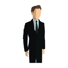Obraz premium businessman wearing suit and tie over white background. colorful design. vector illustration