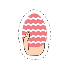easter egg hand hing vector illustration eps 10