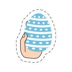 easter egg hand hing vector illustration eps 10