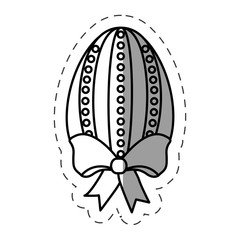 easter egg with bow vector illustration eps 10