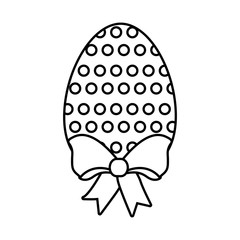 easter egg with bow vector illustration eps 10