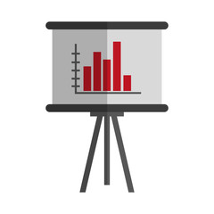 graphic chart icon over white background. colorful design. vector illustration