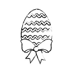 easter egg with bow vector illustration eps 10