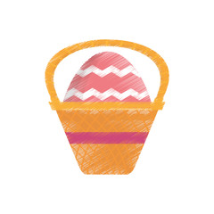 easter basket egg decorative vector illustration eps 10